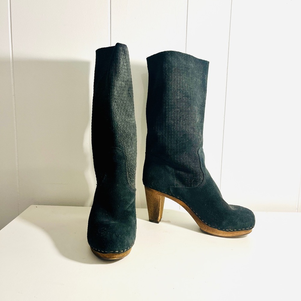 Sanita Lola Mae suede clog boots